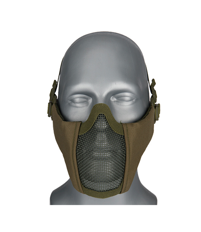 WOSPORT STEEL MESH NYLON LOWER FACE MASK (OD GREEN)