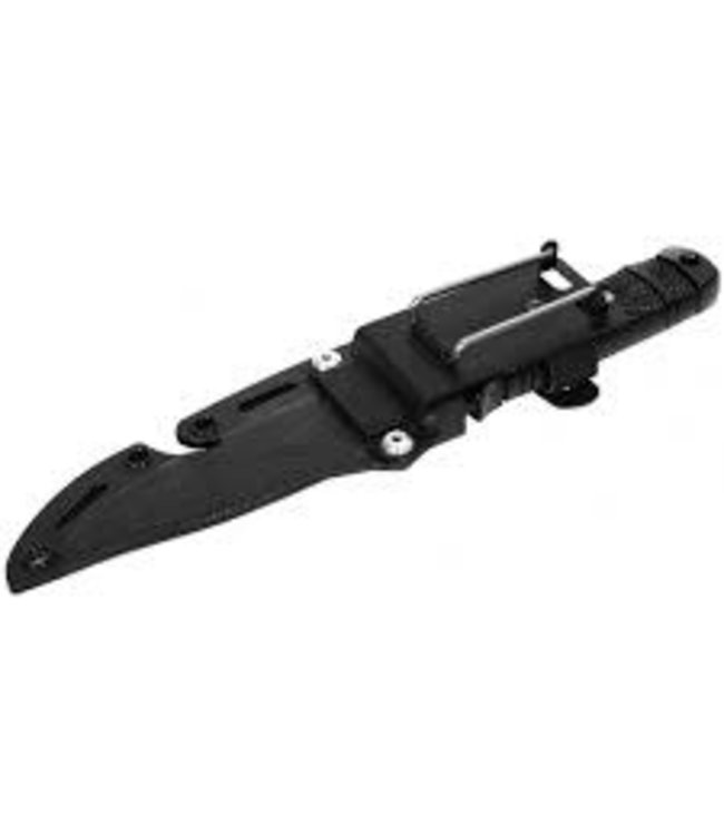 G-FORCE COMBAT RUBBER TRAINING KNIFE W/ TACTICAL SHEATH - BLACK