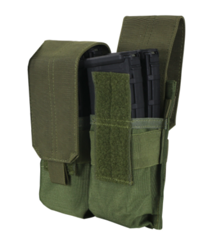 CONDOR DOUBLE M4 MAG POUCH (Olive Drab)