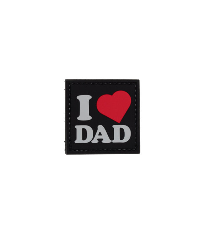 "I Heart Dad" PVC Patch (Color: Black)