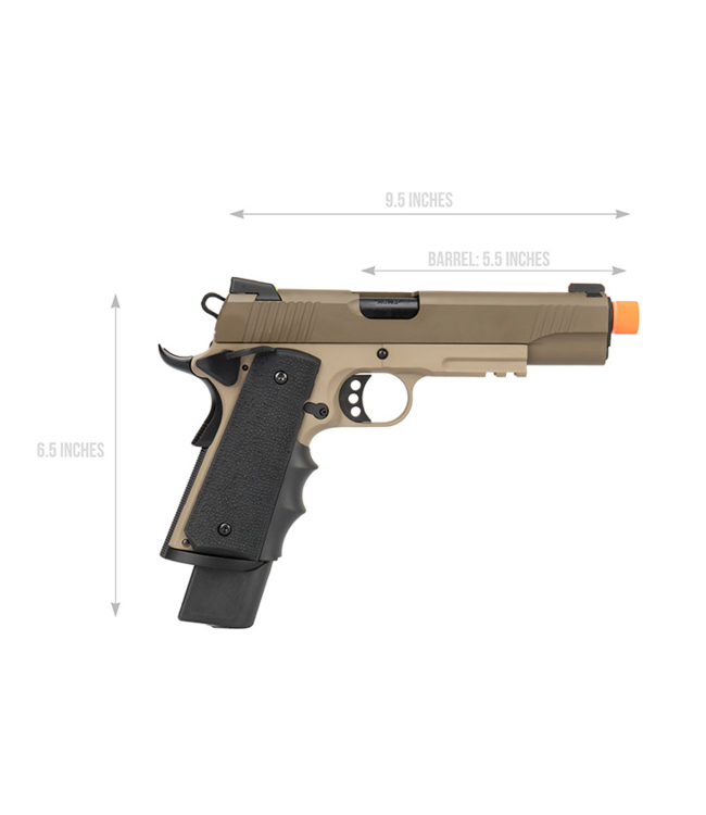 Army Armament Full Metal R32 Gas Blowback Airsoft Pistol (TAN)