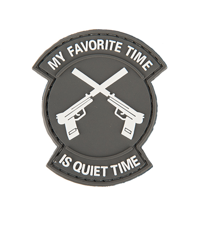 AC-130M "MY FAVORITE TIME IS QUIET TIME" PVC PATCH (GRAY)