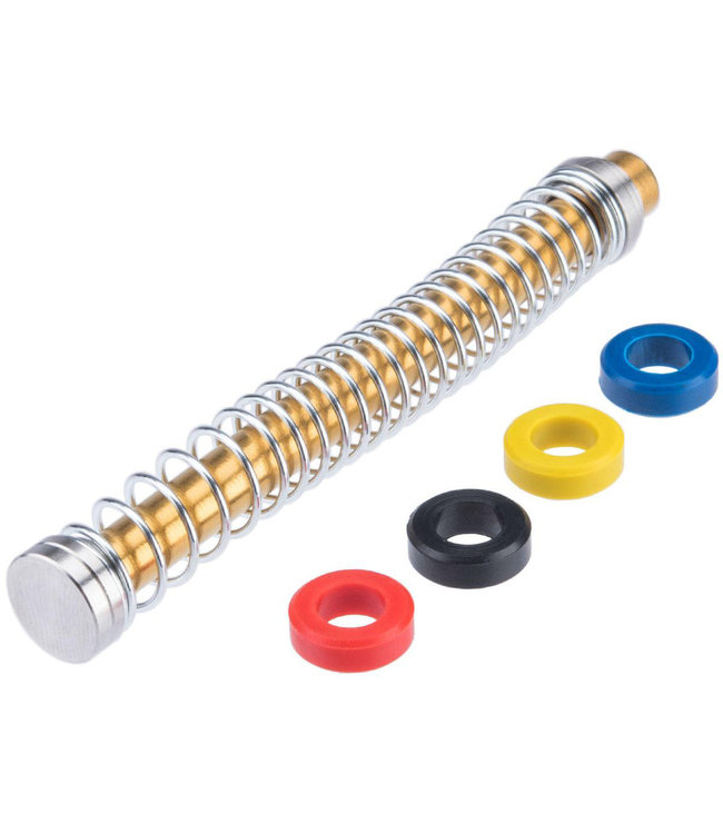 CowCow Technology Guide Rod and Short Stroke Kit for Elite Force GLOCK 17 & 18C Gen 3 Gas Blowback Airsoft Pistols (Color: Gold)