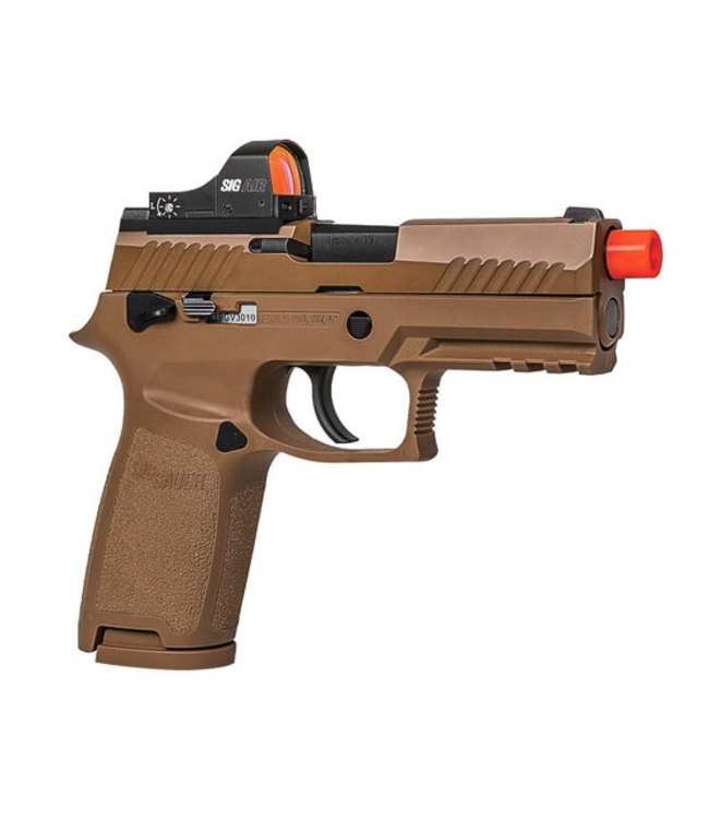 SIG Sauer ProForce P320 M18 MHS Airsoft GBB Pistol w/ RMR (Color: Tan/ Green Gas)