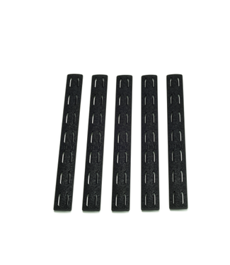 PTS BCM­® GUNFIGHTER KEYMOD™ RAIL PANEL KIT, 5.5-INCH FIVE PACK (BLACK)