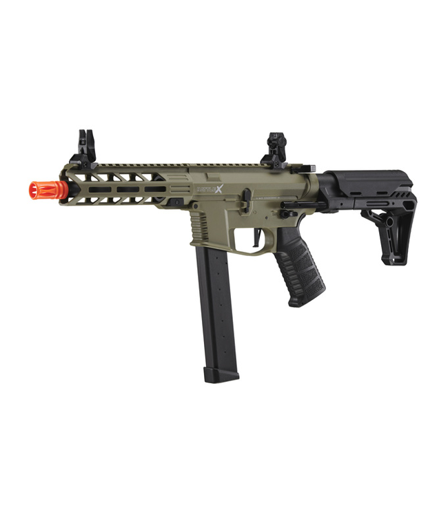 Lancer Tactical Gen 2 9mm Battle X CQB Carbine Airsoft AEG (Color Tan