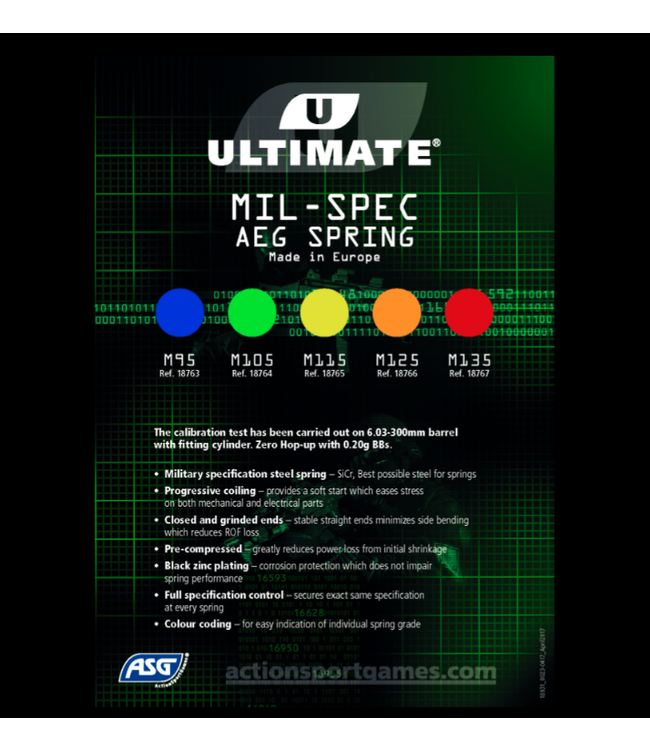 ASG Ultimate M105 Upgrade spring - Green