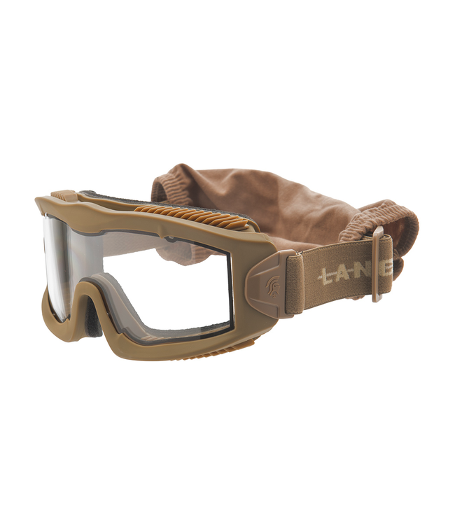 LANCER TACTICAL AERO PROTECTIVE TAN AIRSOFT GOGGLES (CLEAR LENS)