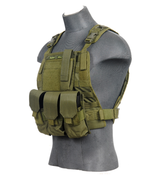 Lancer Tactical CA-301GN Nylon Molle Tactical Vest (OD Green)