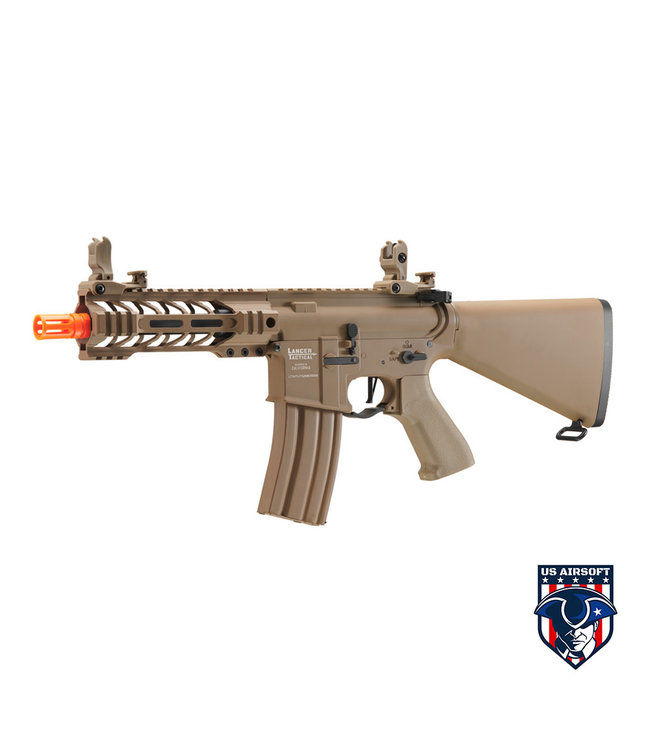 Lancer Tactical Proline 7" M-LOK Battle Hawk Airsoft AEG w/ Stubby Stock (Color: Tan)