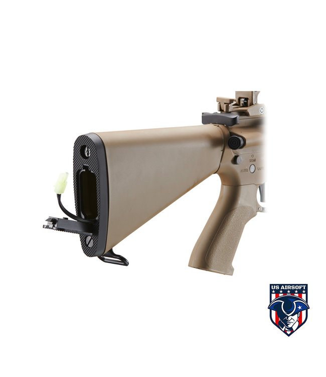 Lancer Tactical Proline 7" M-LOK Battle Hawk Airsoft AEG w/ Stubby Stock (Color: Tan)