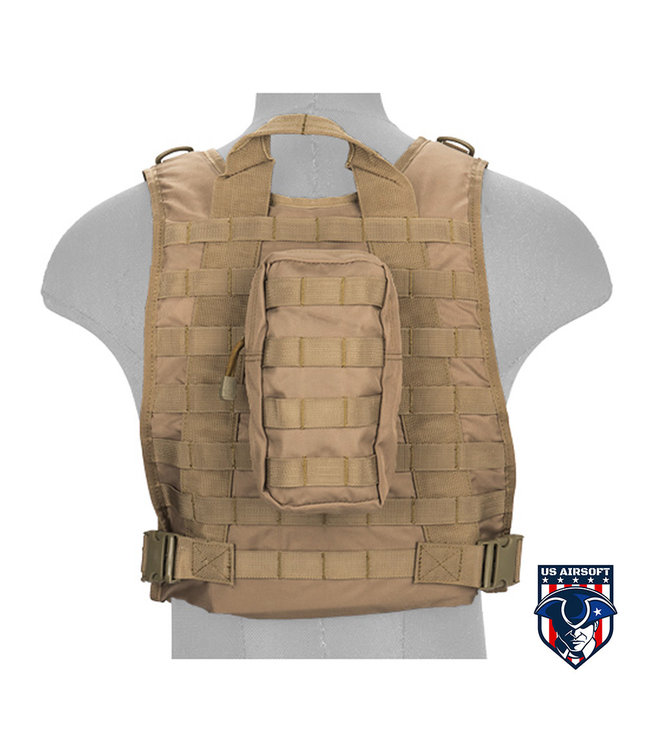 Lancer Tactical CA-301TN Nylon Molle Tactical Vest (Tan)