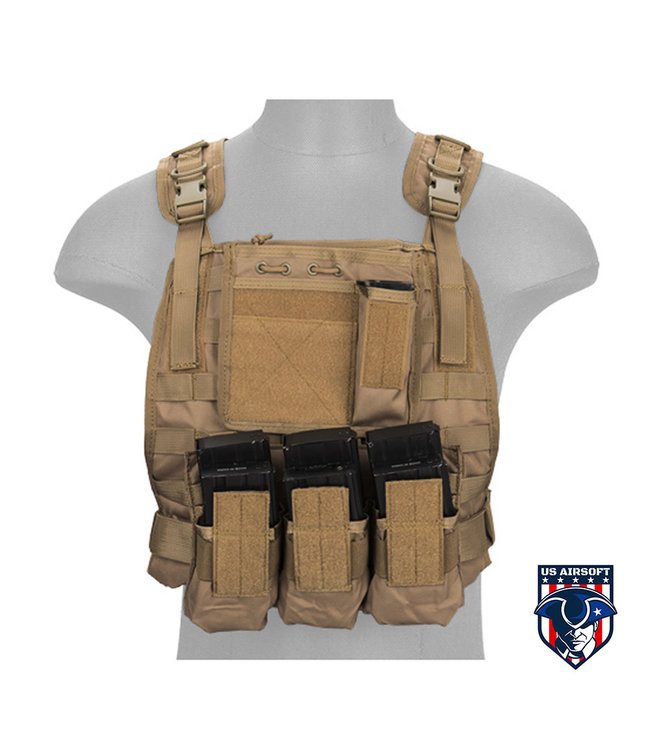 Lancer Tactical CA-301TN Nylon Molle Tactical Vest (Tan)