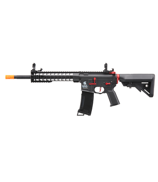 Lancer Tactical Lancer Tactical Gen 3 10" Keymod Airsoft M4 Carbine AEG Rifle with Red Accents (Color: Black)