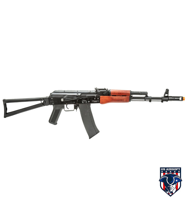 Lancer Tactical AK-Series AK-74N AEG w/ Skeleton Folding Stock (Real Wood Furniture)