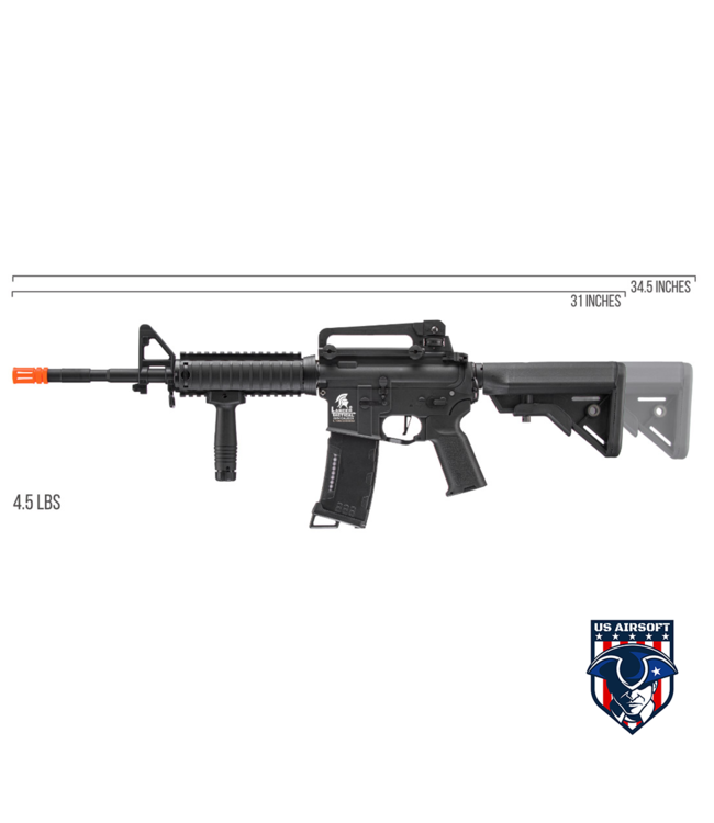 Lancer Tactical Gen 3 M4 SopMod Airsoft AEG Rifle (Color: Black)