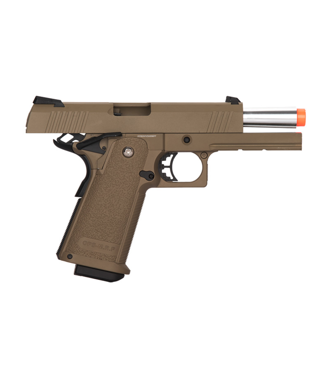 Golden Eagle IMF 3303 OPS-M.RP Tactical Hi-Capa Semi-Auto GBB Metal Pistol, DE