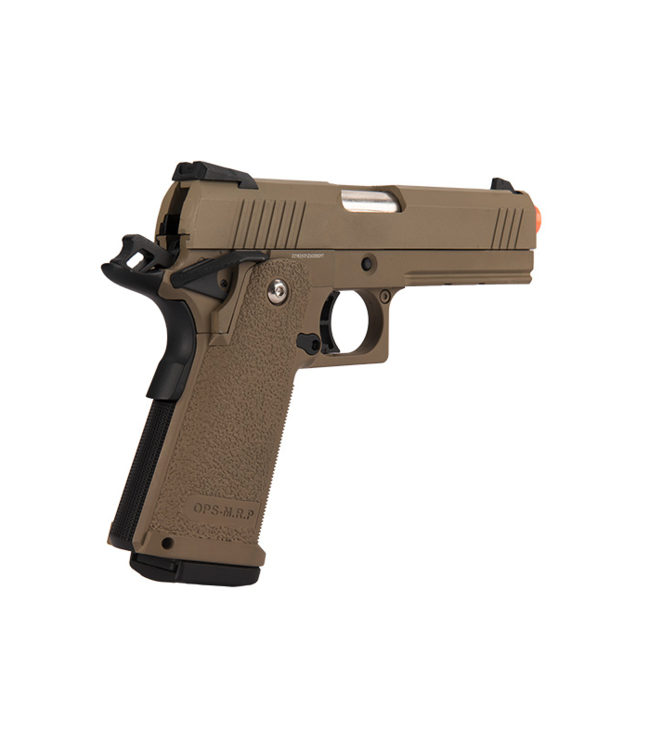 Golden Eagle IMF 3303 OPS-M.RP Tactical Hi-Capa Semi-Auto GBB Metal Pistol, DE