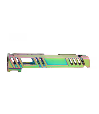 LA CAPA Customs LA Capa Customs 4.3 “Conqueror” Aluminum Slide (Green Rainbow)
