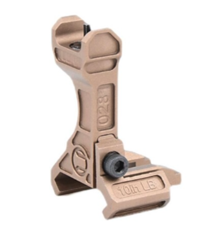 LEAF CNC Rail Mount Flip Backl Up Sight for PEQ15 (FDE)