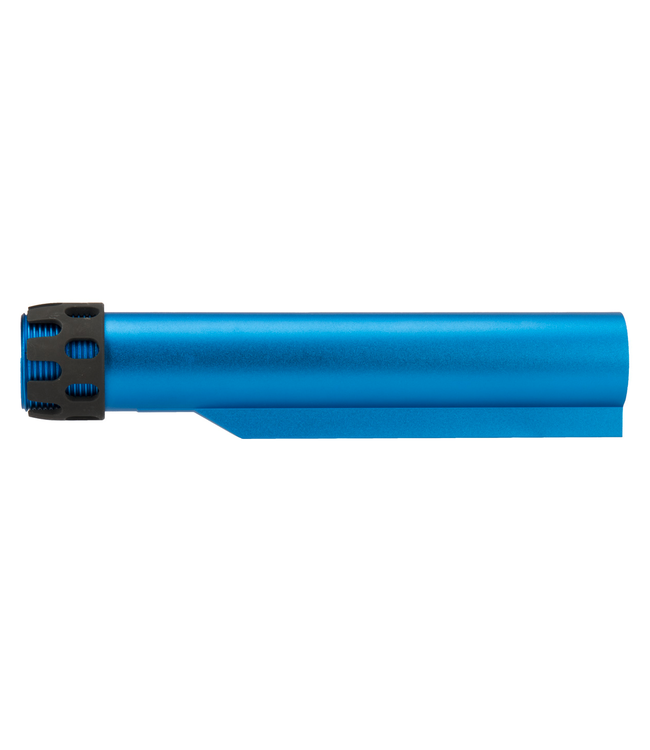 Lancer Tactical Buffer Tube, Extended End Plate, and Enhanced Castle Nut (Blue)