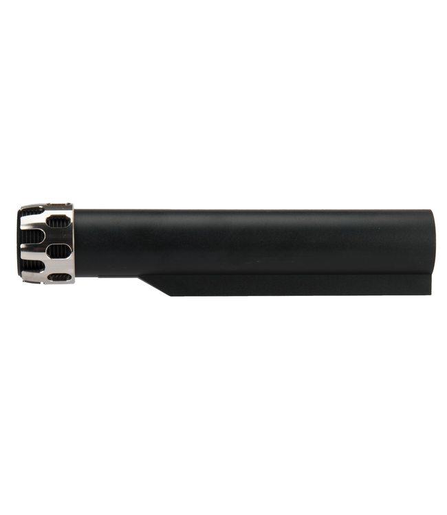 Lancer Tactical Buffer Tube, Extended End Plate, and Enhanced Castle Nut (Black)