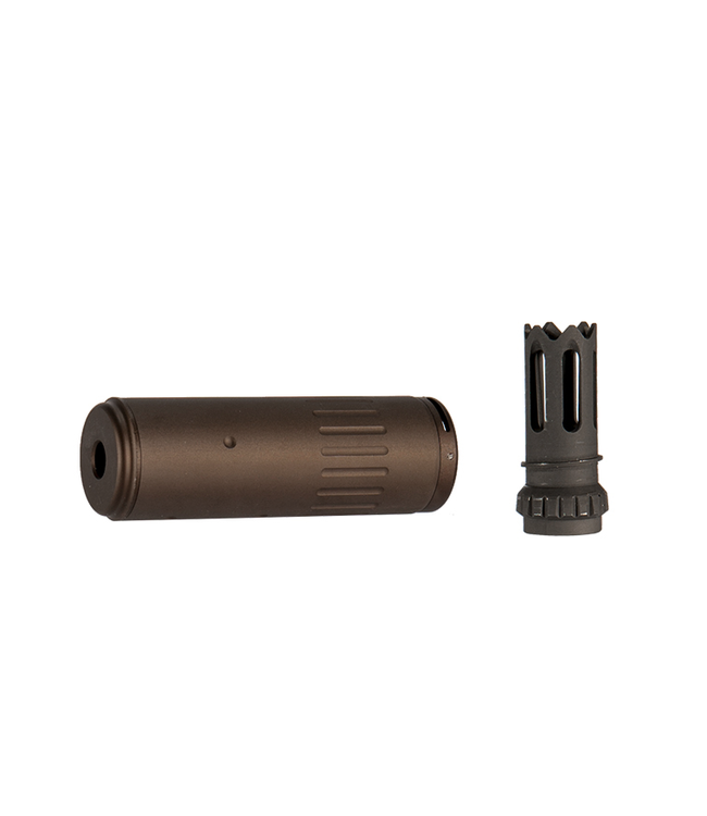 Lancer Tactical AC-403T ACC BARREL EXTENSION w/FLASH HIDER (COLOR: FLAT DARK EARTH)