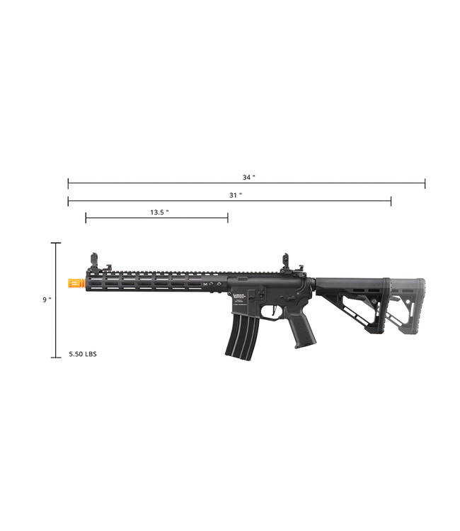 Lancer Tactical Archon 14" M-LOK Proline Series M4 Airsoft Rifle w/ Delta Stock (Color: Black)