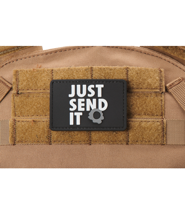 "Just Send It" PVC Morale Patch (Color: Black)