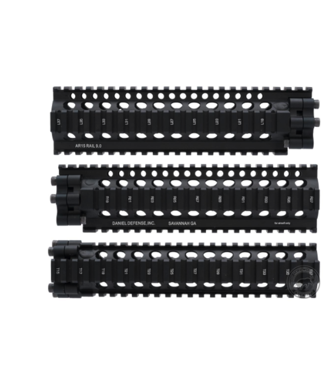 Madbull Daniel Defense Licensed AR15 Lite Rail for M4 Airsoft AEG Rifles (Color: Black / 9")