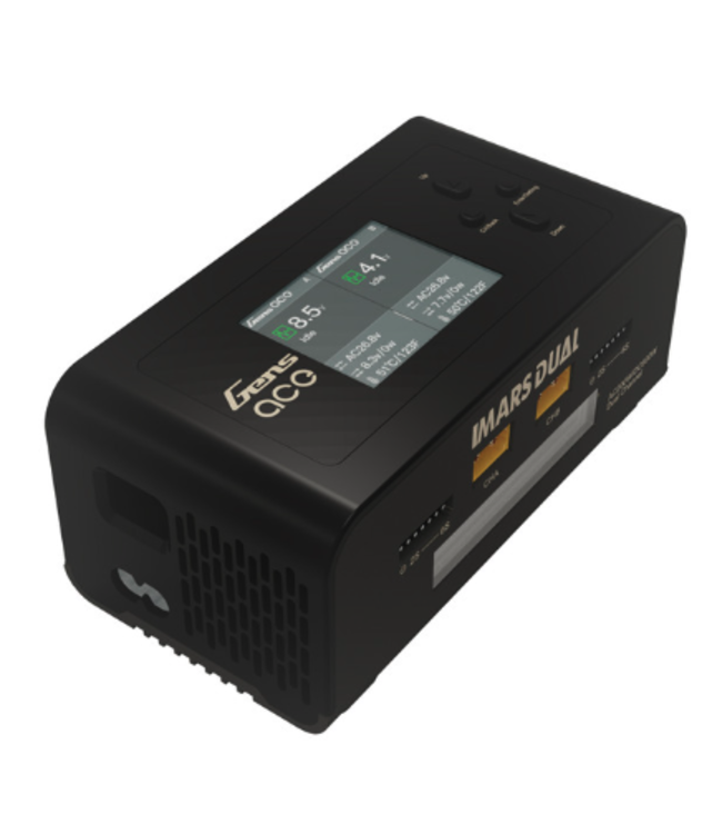 GensAce Imars Dual Channel AC200W/DC300W Balance Charger Black
