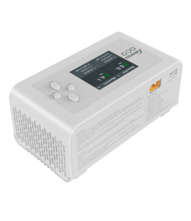 GensAce Imars Dual Channel AC200W/DC300W Balance Charger (White)