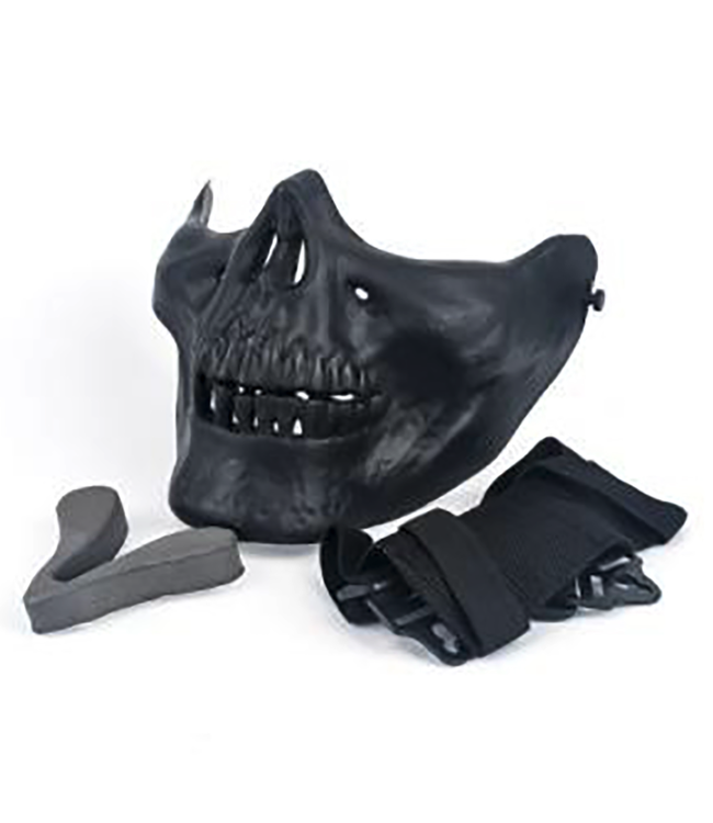 M03 Cacique Skull Gen 3 HALF Face Mask - Black