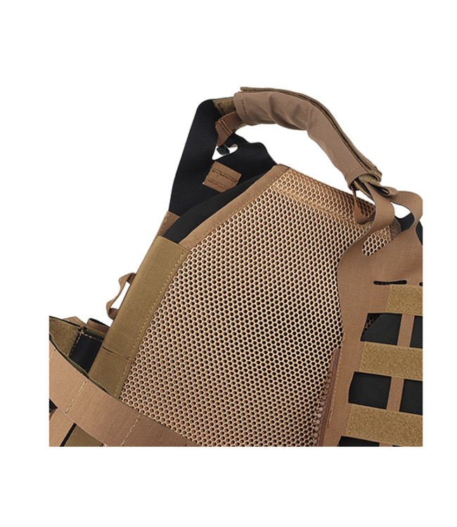 Lancer Tactical Lightweight SPC Laser Cut Tactical Vest (Color: Coyote Brown)