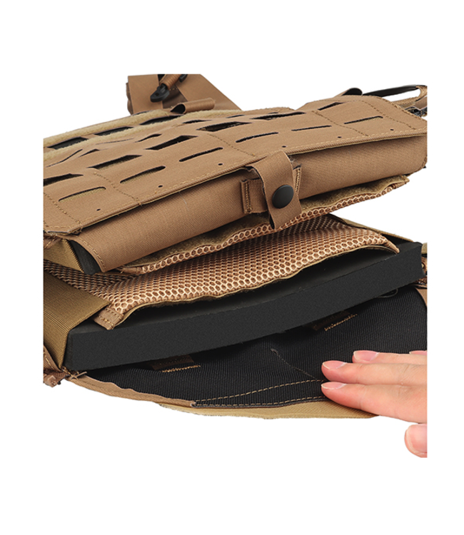 Lancer Tactical Lightweight SPC Laser Cut Tactical Vest (Color: Coyote Brown)