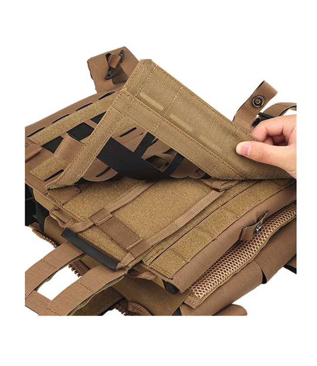 Lancer Tactical Lightweight SPC Laser Cut Tactical Vest (Color: Coyote Brown)
