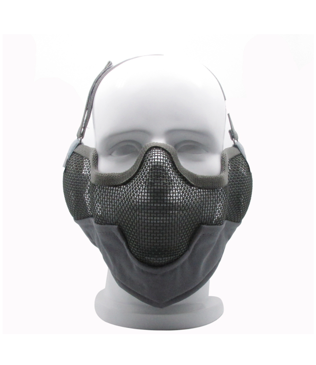 V12 Strike Steel Mesh Half Face Mask - FG