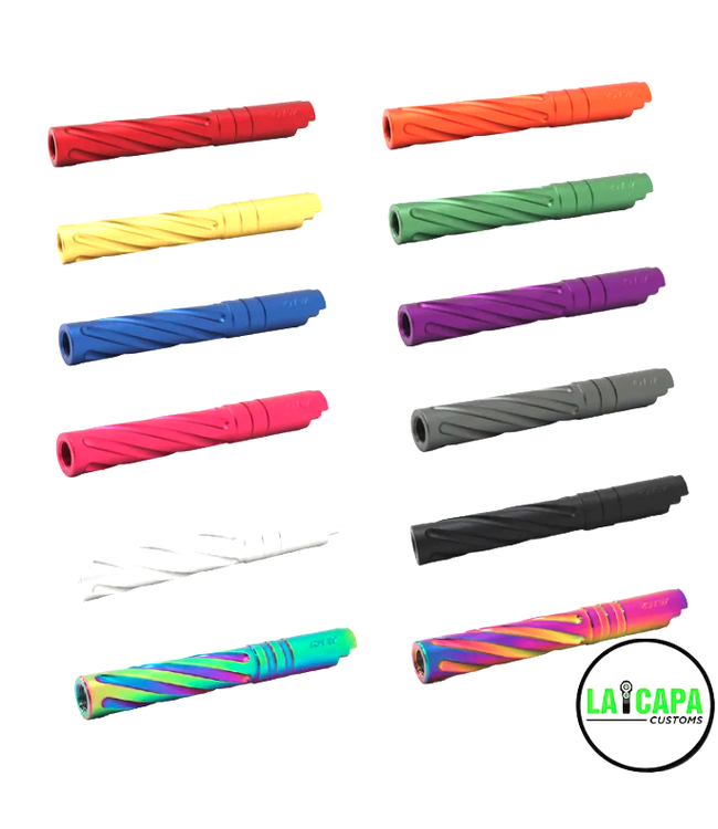 LA Capa Customs 5.1 Aluminum Tornado Threaded Outer Barrel (Rainbow)
