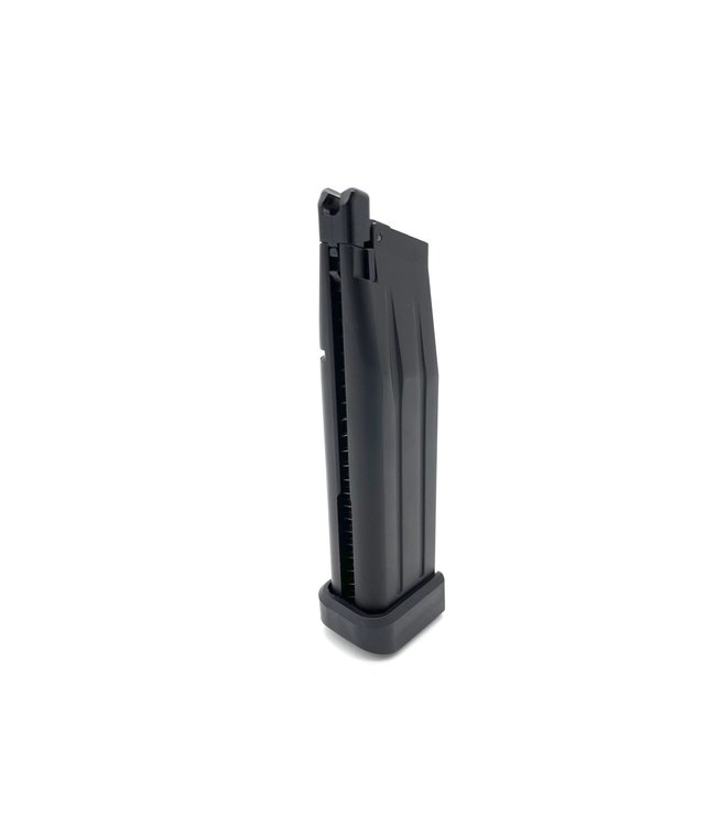 WE-Tech 30 Round Magazine for Hi-Capa Gas Blowback Airsoft Pistols (Color: Black / Long Base / Green Gas)