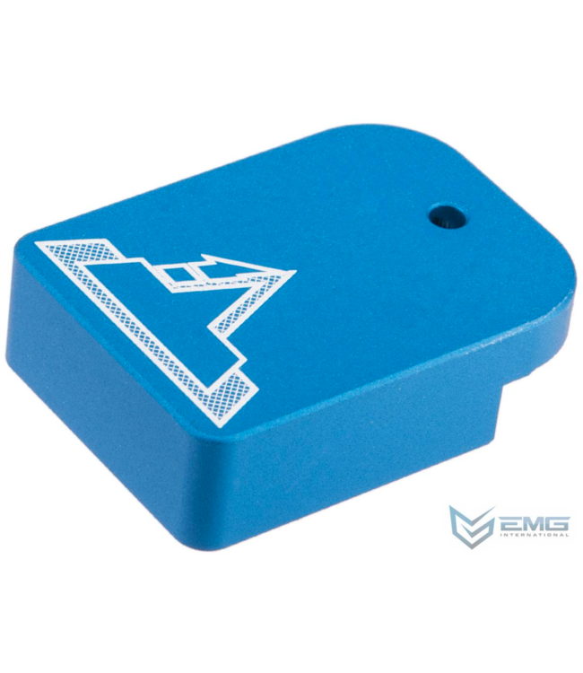EMG / TTI Combat Master Magazine Base Plate for Hi-CAPA Gas Magazines (Model: No Charging Port / Blue)