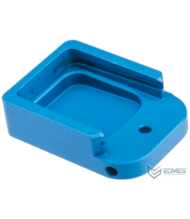 EMG / TTI Combat Master Magazine Base Plate for Hi-CAPA Gas Magazines (Model: No Charging Port / Blue)