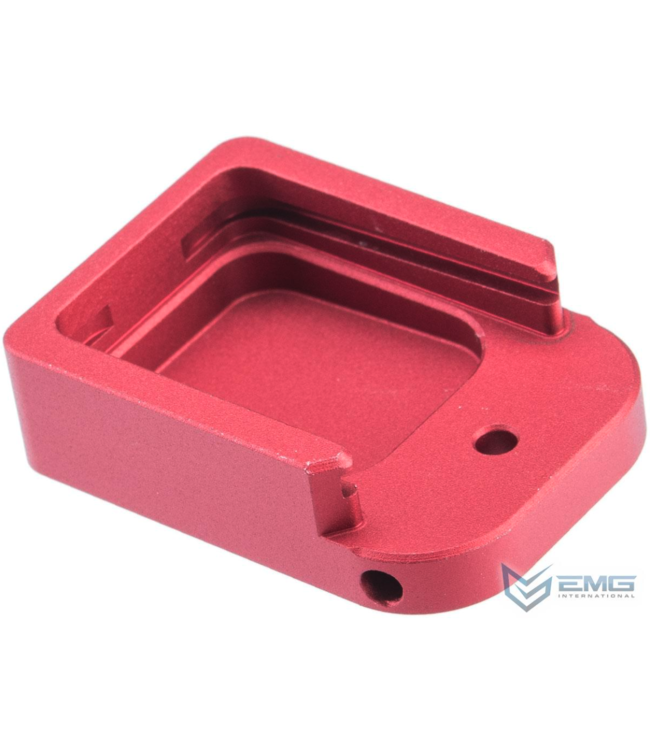 EMG / TTI Combat Master Magazine Base Plate for Hi-CAPA Gas Magazines (Model: No Charging Port / Red)