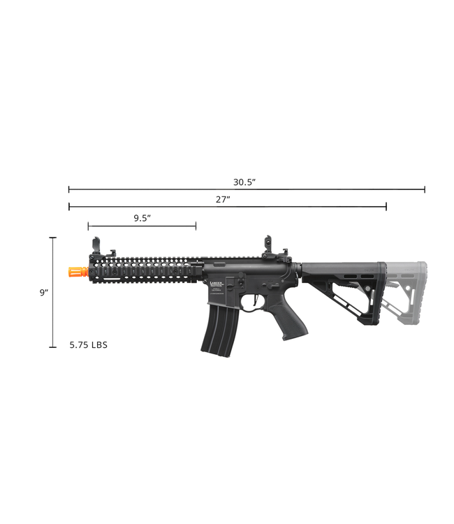 Lancer Tactical Proline MK18 M4 AEG Rifle with Delta Stock (Color: Black)