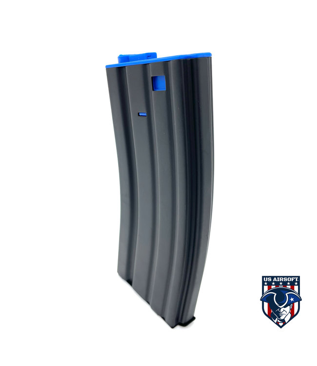 Lancer Tactical Metal Gen 2 300 Round High Capacity Airsoft Magazine for M4/M16 (Color: Black & Blue)