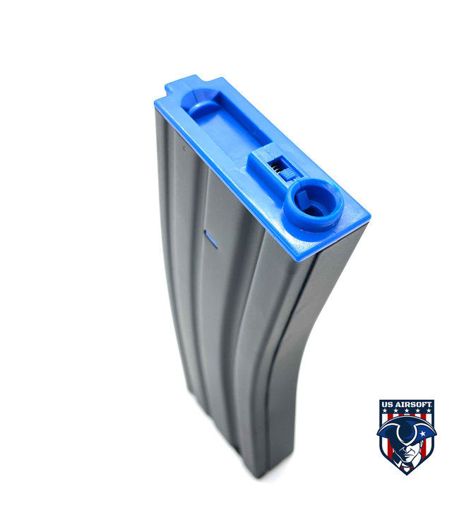 Lancer Tactical Metal Gen 2 300 Round High Capacity Airsoft Magazine for M4/M16 (Color: Black & Blue)