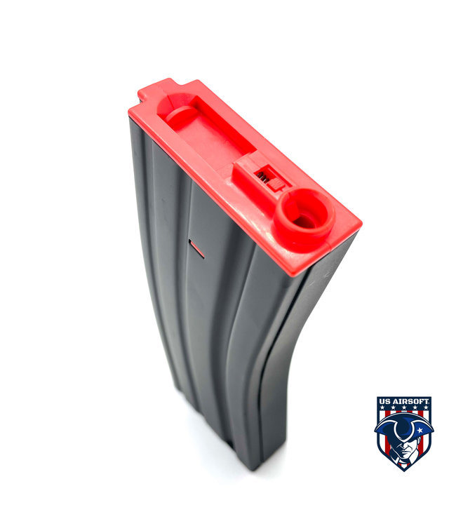 Lancer Tactical Metal Gen 2 300 Round High Capacity Airsoft Magazine for M4/M16 (Color: Black & Red)