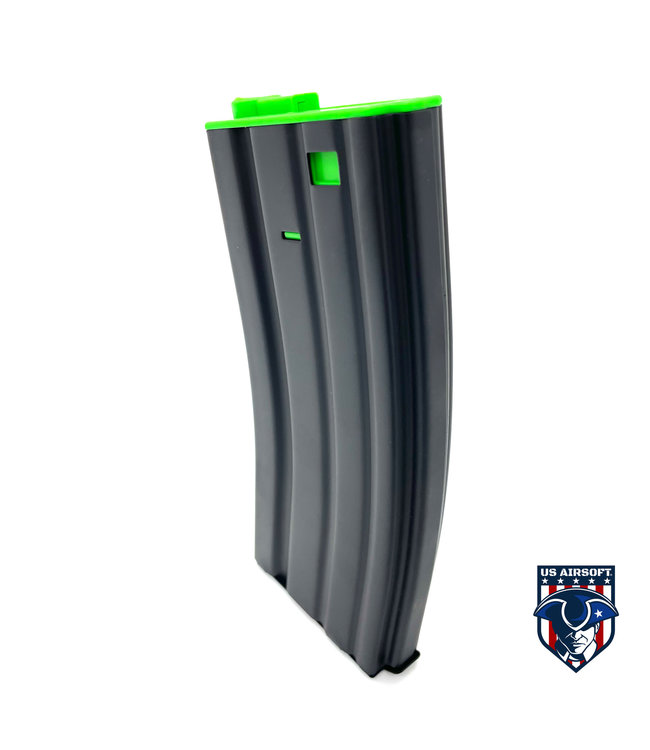 Lancer Tactical Metal Gen 2 300 Round High Capacity Airsoft Magazine for M4/M16 (Color: Black & Green)