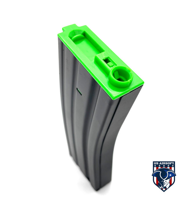 Lancer Tactical Metal Gen 2 300 Round High Capacity Airsoft Magazine for M4/M16 (Color: Black & Green)