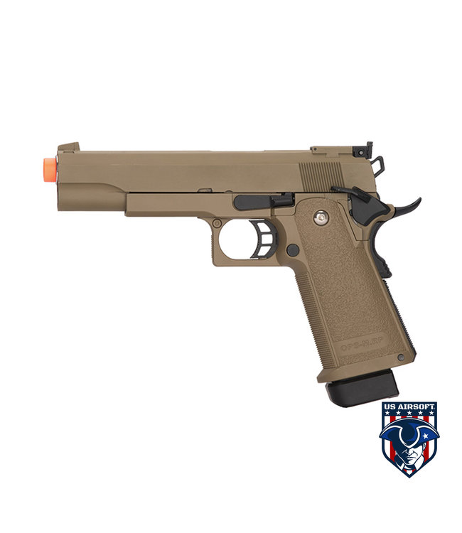 Golden Eagle IMF 3304 OPS-M.RP 1911A1 Semi-Auto GBB Metal Pistol, DE