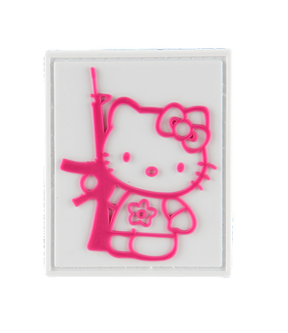 Lancer Tactical G-FORCE KITTY WITH RIFLE PVC MORALE PATCH